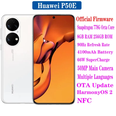 Смартфон Huawei P50E, 8/128ГБ, 8/256ГБ, global