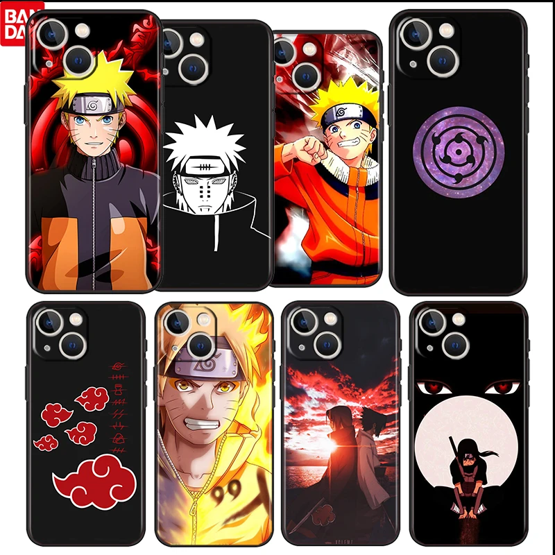

Anime Naruto Cool For Apple iPhone 13 12 11 Pro Max Mini XS Max X XR 6 7 8 Plus 5S SE 2020 Soft Silicone Black Phone Case Cover