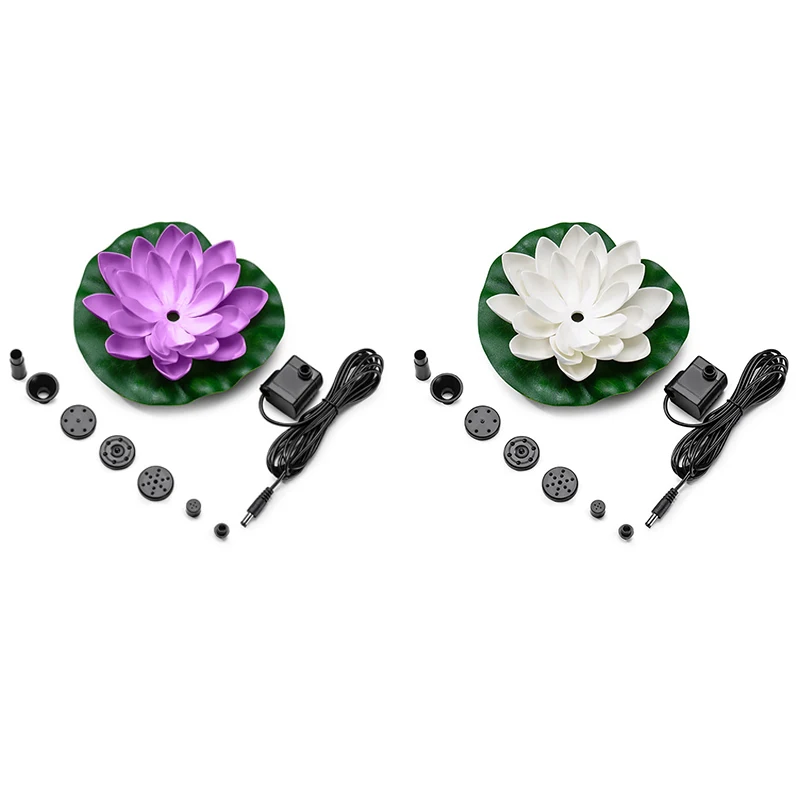 

Solar Fountain Bird Bath, Lotus Waterscape Garden, Floating Water Fountain For Bird Bath, Fish Tank, Pool,Garden Decor