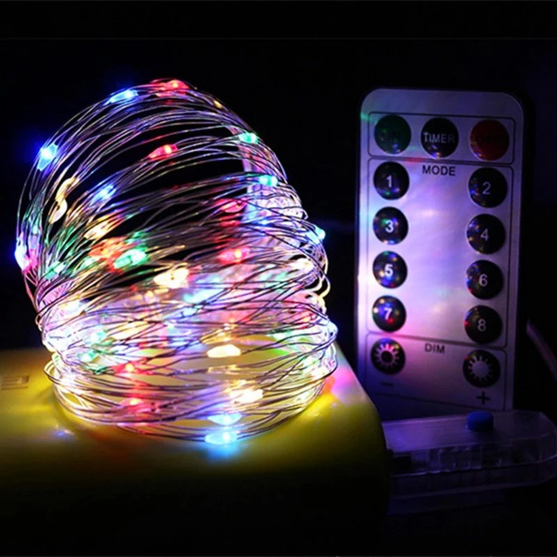 

Светодиодная гирлянда с дистанционным управлением, 8 режимов, длина 5 м, 10 м, 20 м