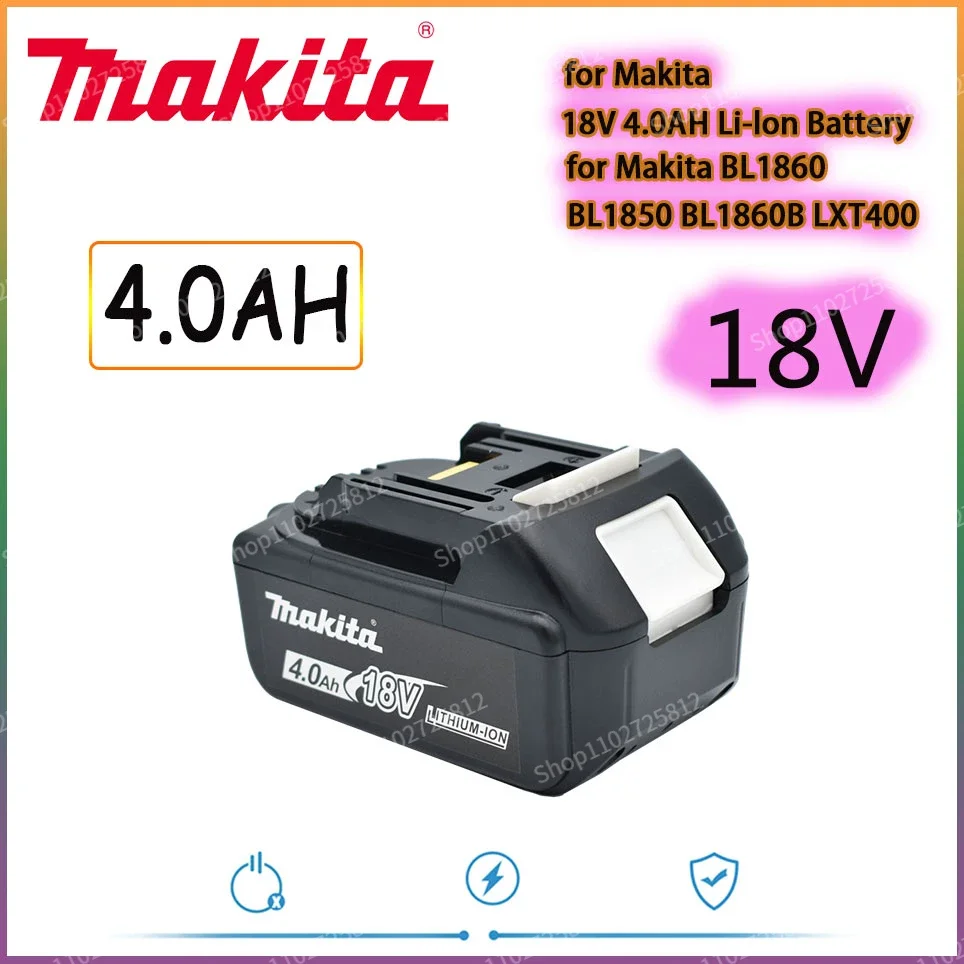

Оригинальная Аккумуляторная Батарея Makita 18V 4.0Ah для электроинструментов с зеркальной заменой Li-Ion LXT BL1860B BL1860 BL1850
