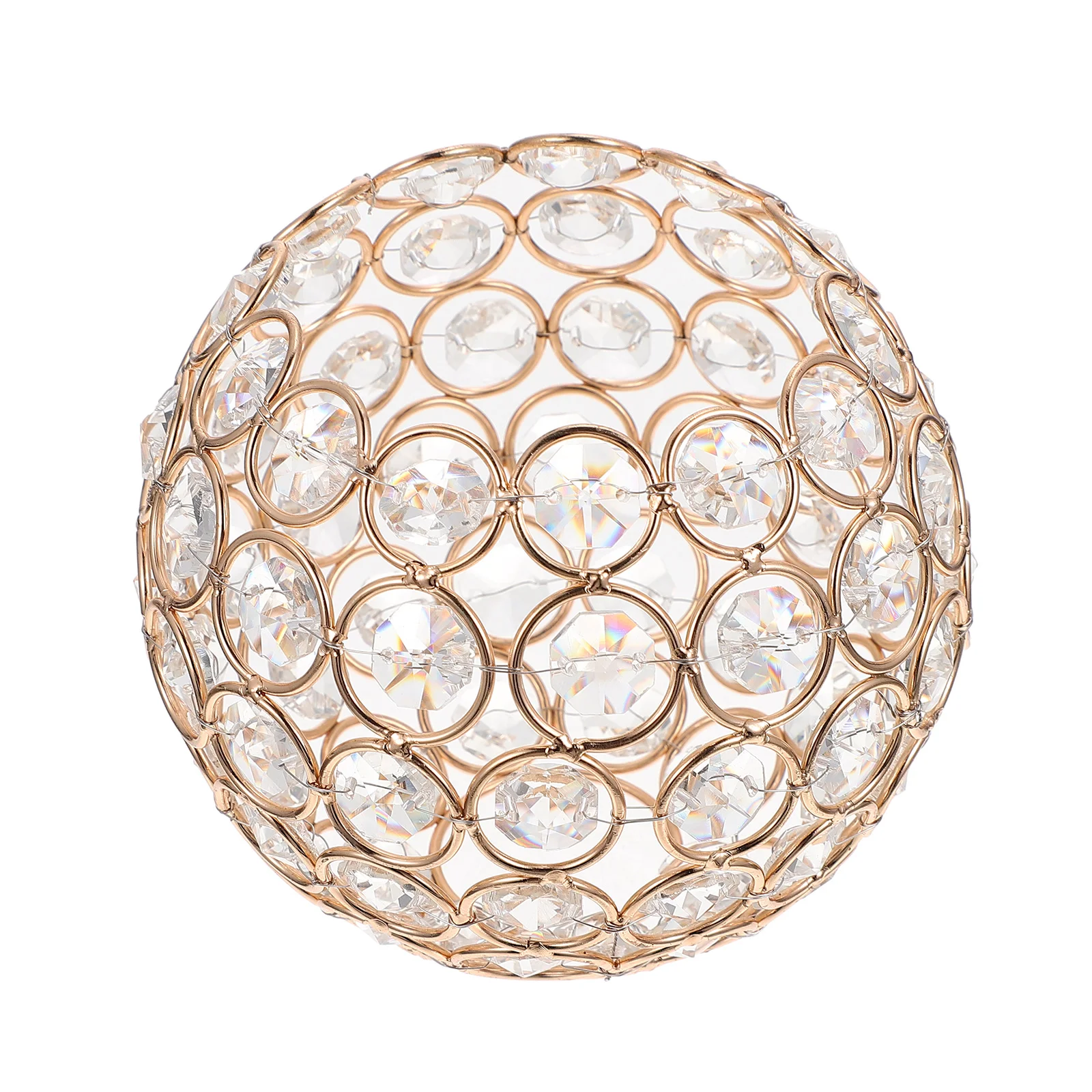 

1Pc Chandelier Lamp Shade Crystal Lampshade Decor for Home Ceiling Light Golden