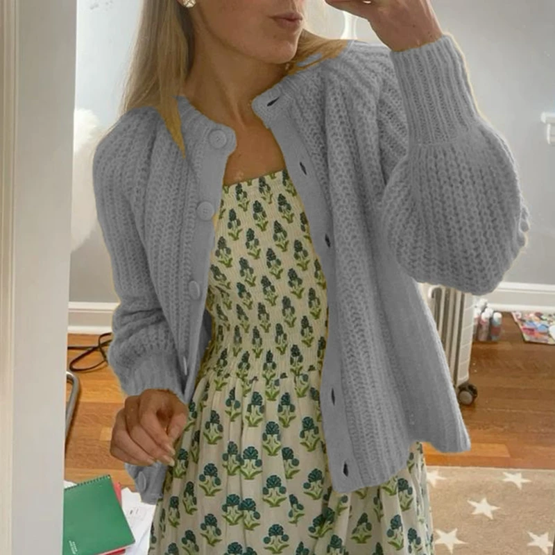 Осенне-зимняя повседневная однотонная Базовая Трикотажная одежда пальто