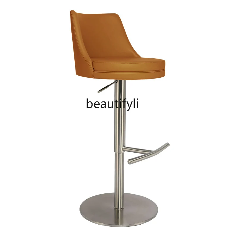 

zqLifting Bar Stool Swivel Chair Simple Stainless Steel Bar-Stool Bar Stool