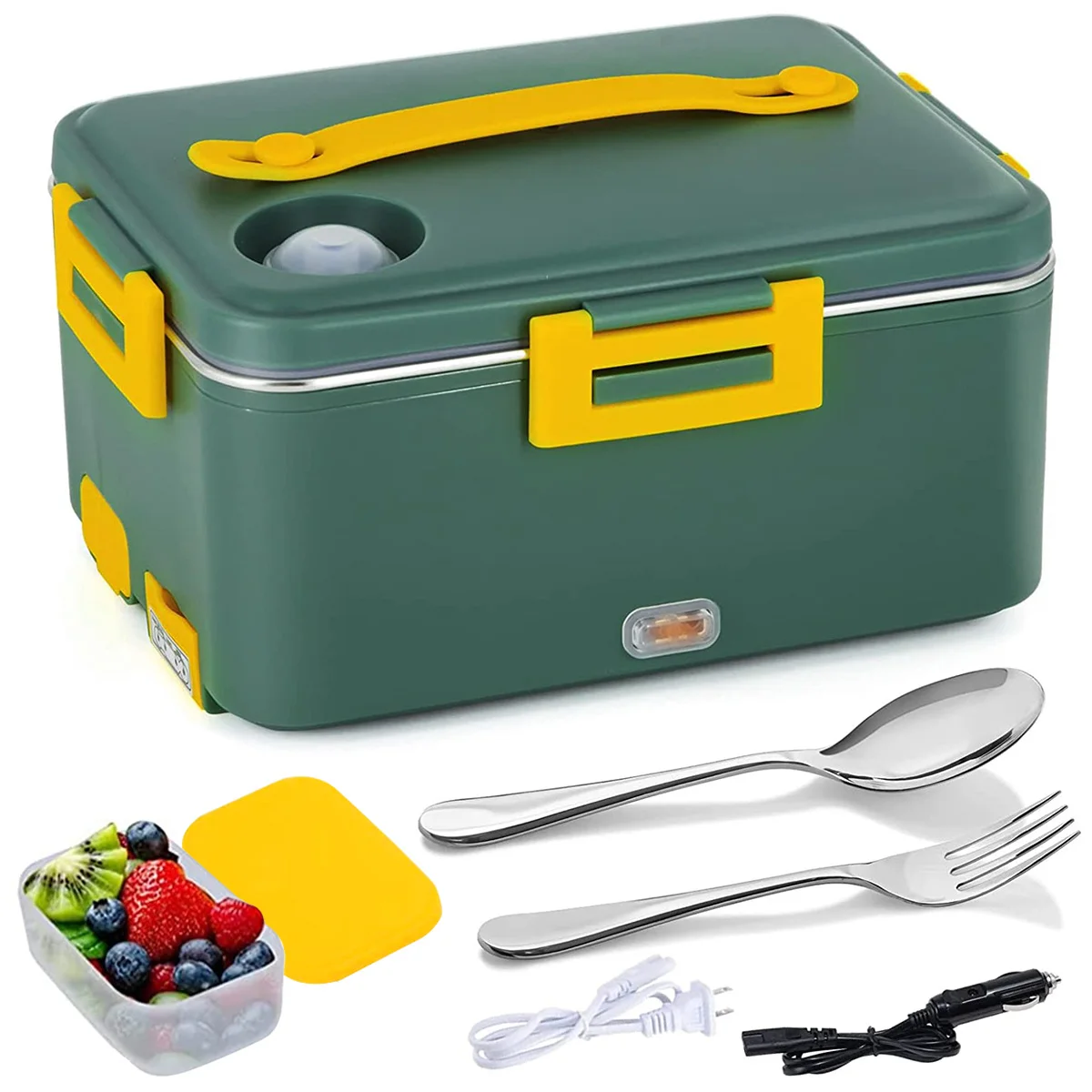 

1.8L Electric Lunch Box Food Heater Portable Food Warmer Lunch Box with Removable Stainless Steel Container Leak-proof Heated