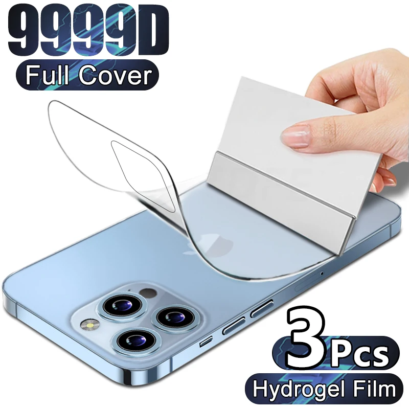 

3PCS Hydrogel Film For iPhone 13 11 Pro Max 12 mini Screen Protector X XS XR Phone Front Back Protective 7 8 Plus 6 SE No Glass