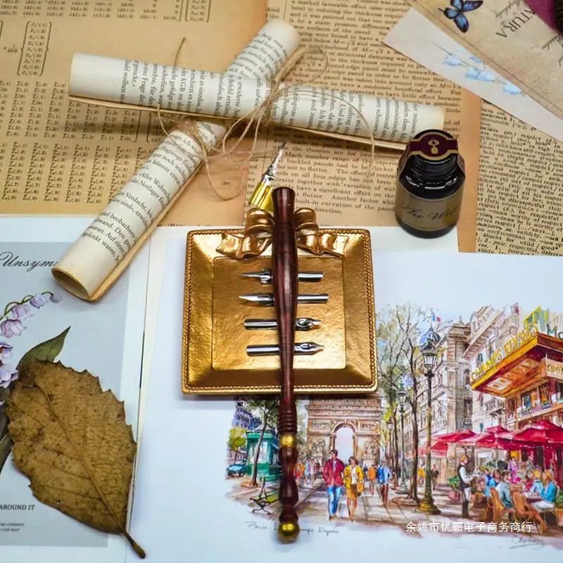 

Набор для Английской Каллиграфии и Английской Каллиграфии для начинающих, скрученный стержень, ручка с круговыми цветами, стикер для каллиграфии Европейская