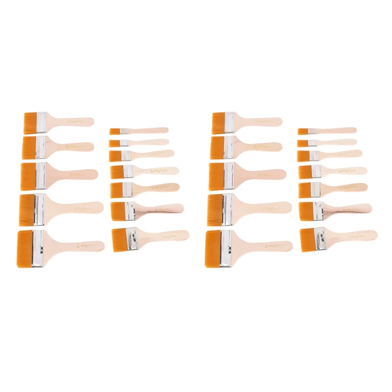 

24 Pcs Wooden Oil Painting Brushes Set Artist Acrylic Watercolor Paint Tool