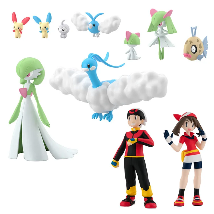 

Japan Anime BANDAI Gashapon Capsule Candy Toy Pokemon Figure Hoenn Region Gardevoir Plusle Minun Ralts Altaria Collection