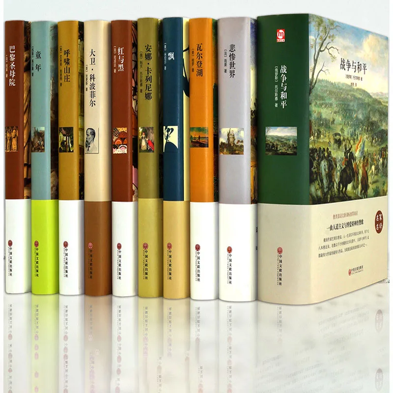 10 Books/Set The world's top ten masterpieces Notre Dame de Paris Jane Eyre etc Classic literary novel