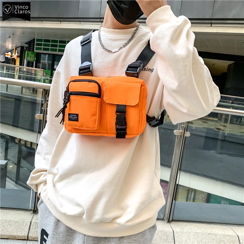 

Hip Chest Men's Men Bags Streetwear Vest Bags Chest Casual Tactical Trend Boy For Function Bag Cool Hop Streetwear Outdoors
