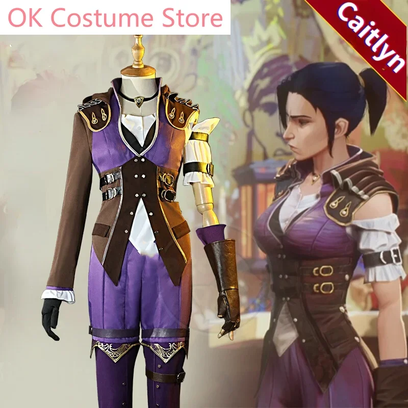 Фото Косплейигры Arcane Caitlyn Косплей Костюм Game Cos s Arcane Cos Arcane Caitlyn Костюм и парик для косплея №1