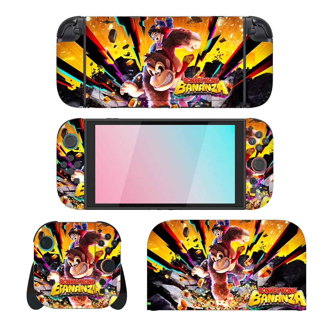 Защитная наклейка для экрана Donkey Kong Bananza для Nintendo Switch 2, консольная док-станция, зарядное устройство, подставка, держатель контроллера Joycon, кожа (art.: 3920cfca6fe32) - 3920cfca6fe32