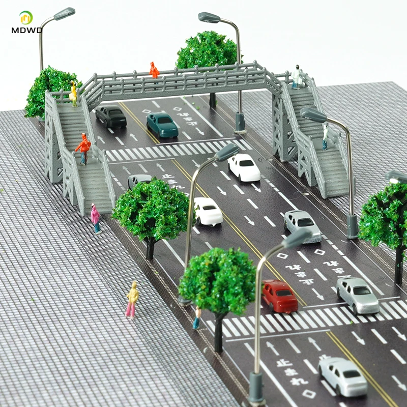 Фото 1:300 DIY Поезд Footbridge Имитационная модель Пешеходный мост DIY для модели поезда Железнодорожная станция Модель моста №3