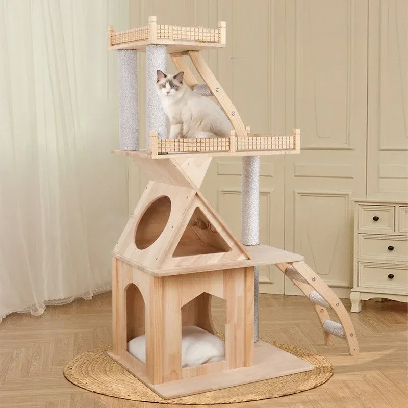 Многофункциональная рама для лазанья кошек многослойный домик на дереве