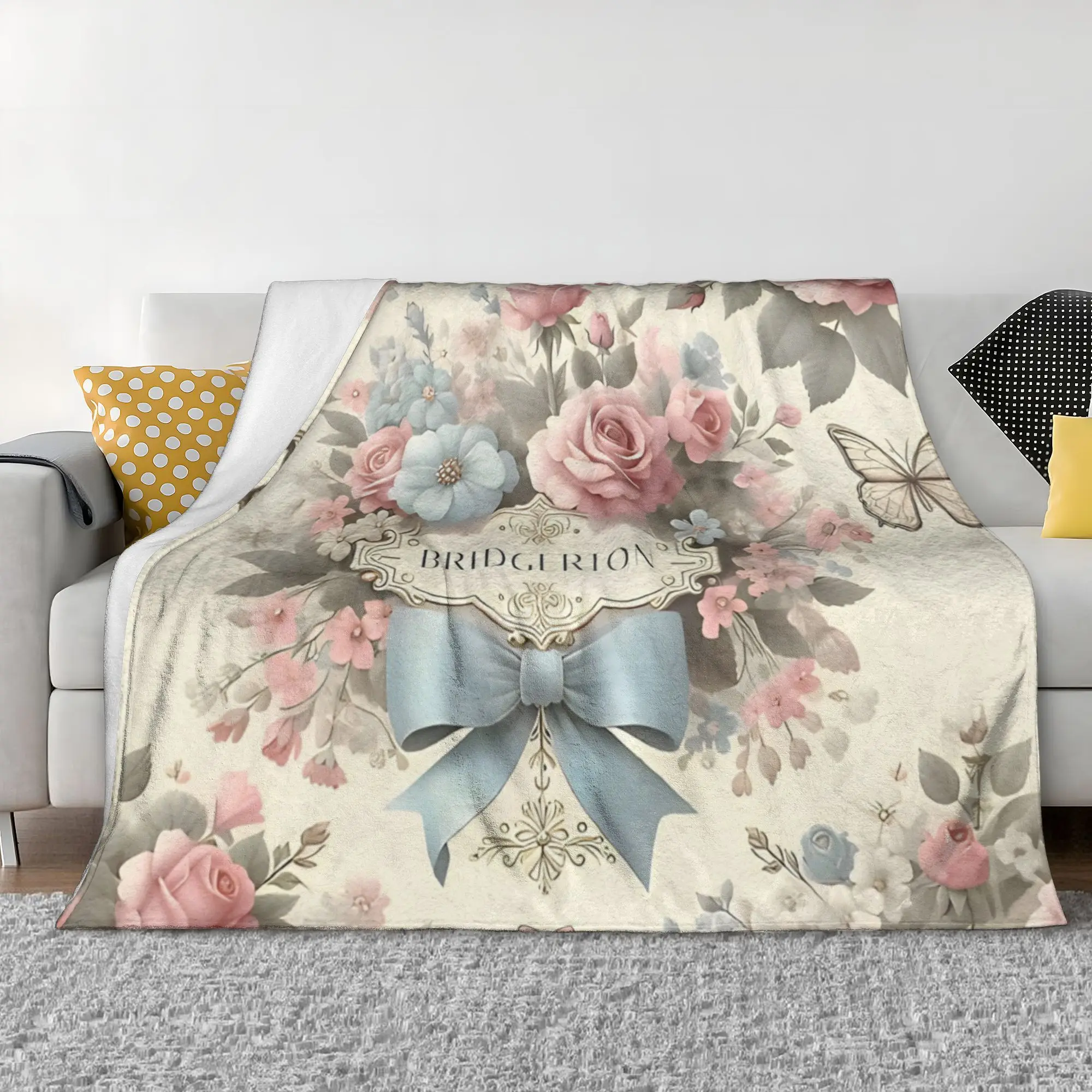 Одеяло Whimsical World Of Bridgerton Polin с флисовым принтом многофункциональные супер теплые
