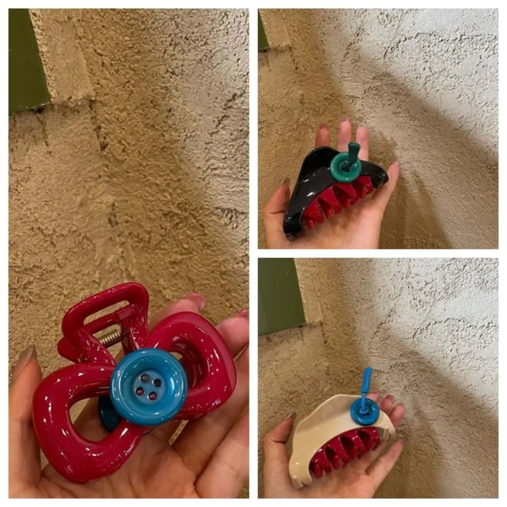 Корейский стиль пуговица коготь для волос хвост шпилька модный дизайн бант