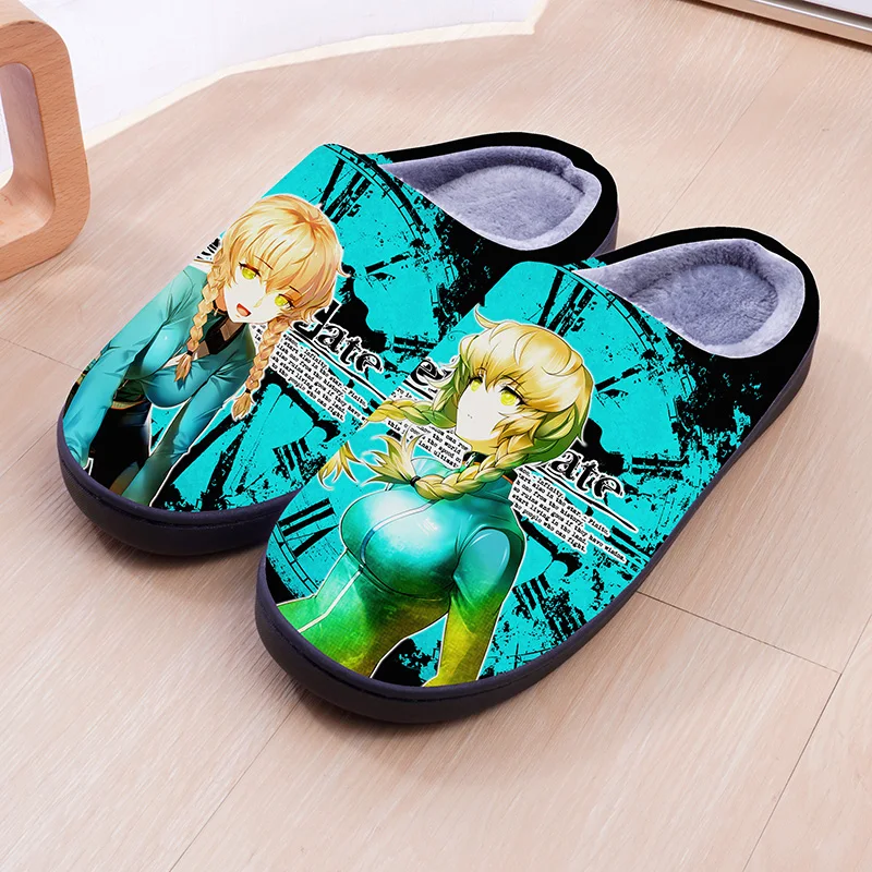 Теплые плюшевые тапочки для косплея Steins Gate домашние нескользящие пар мужская и