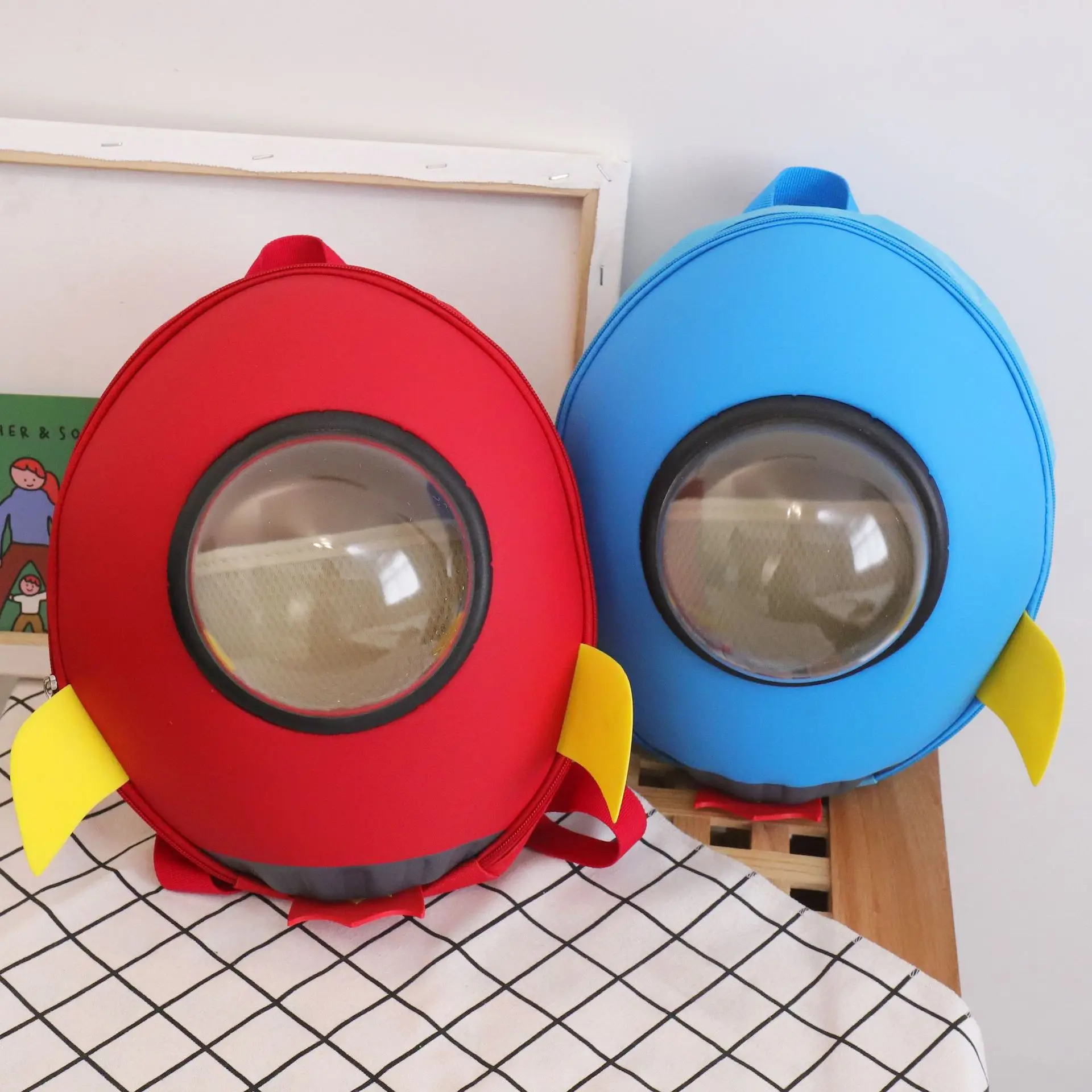 

Kindergarten Backpack Children's Rocket School Bag Gift Large Capacity EVA Space Perspective Backpack