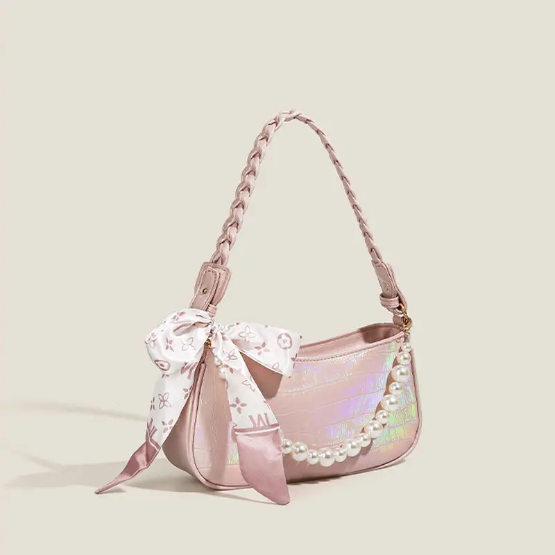 

Модная Лазерная розовая сумка для женщин, летняя Роскошная брендовая дизайнерская сумочка на плечо, портмоне через плечо, повседневный шоппинг