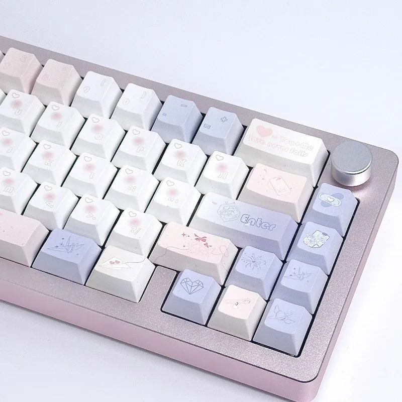 Оригинальный набор колпачков для клавиш с тематикой Купидона розовые колпачки