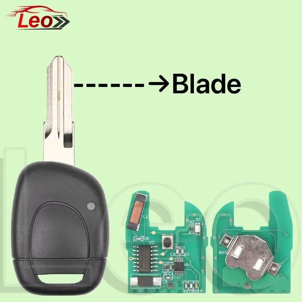 

Автомобильный дистанционный ключ Leo для Renault Master Clio II 2 Twingo Kangoo, символ Scenic A, кнопка 433 МГц PCF7946, ID: 46-CHIP VAC102 NE73, лезвие