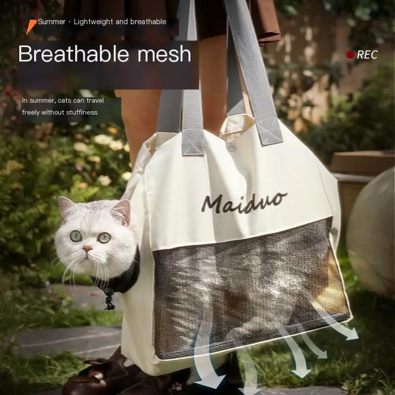 

Oxford Canvas Cat Bag Multifunctional Smooth Backpack Breathable Simple Practical Handbag For Cats Dogs Pet Carrying Products