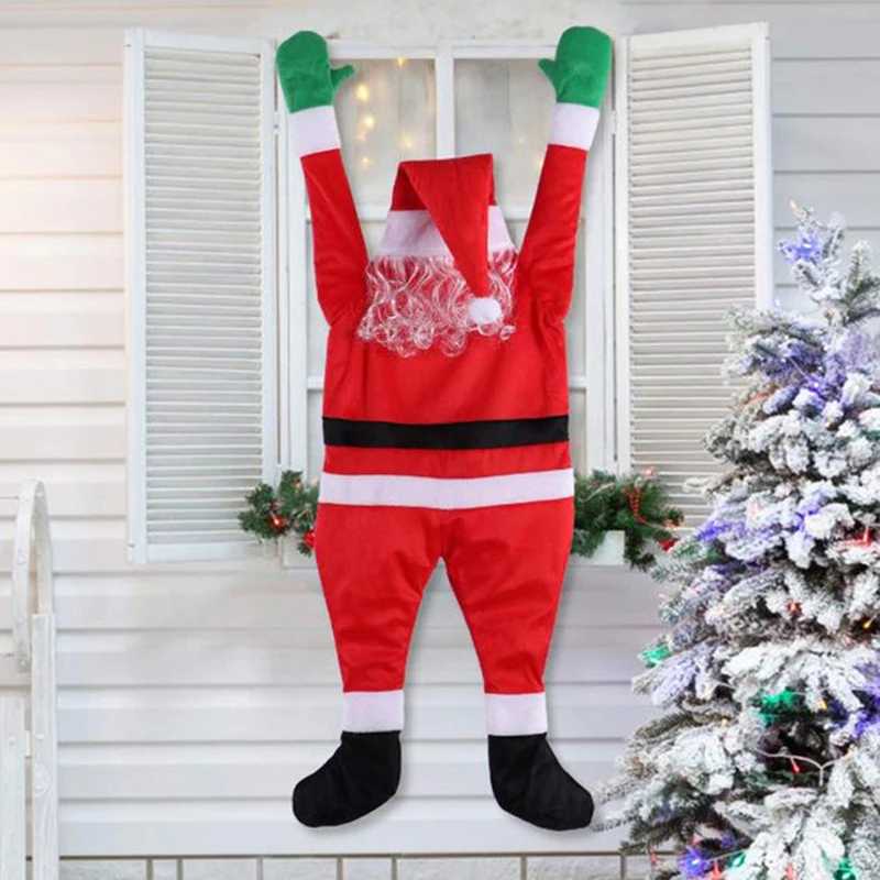 

Рождественское украшение Санта-Клаус, подвесное на стену дверь, супер большие бархатные украшения для одежды, подарки, праздничные подарки