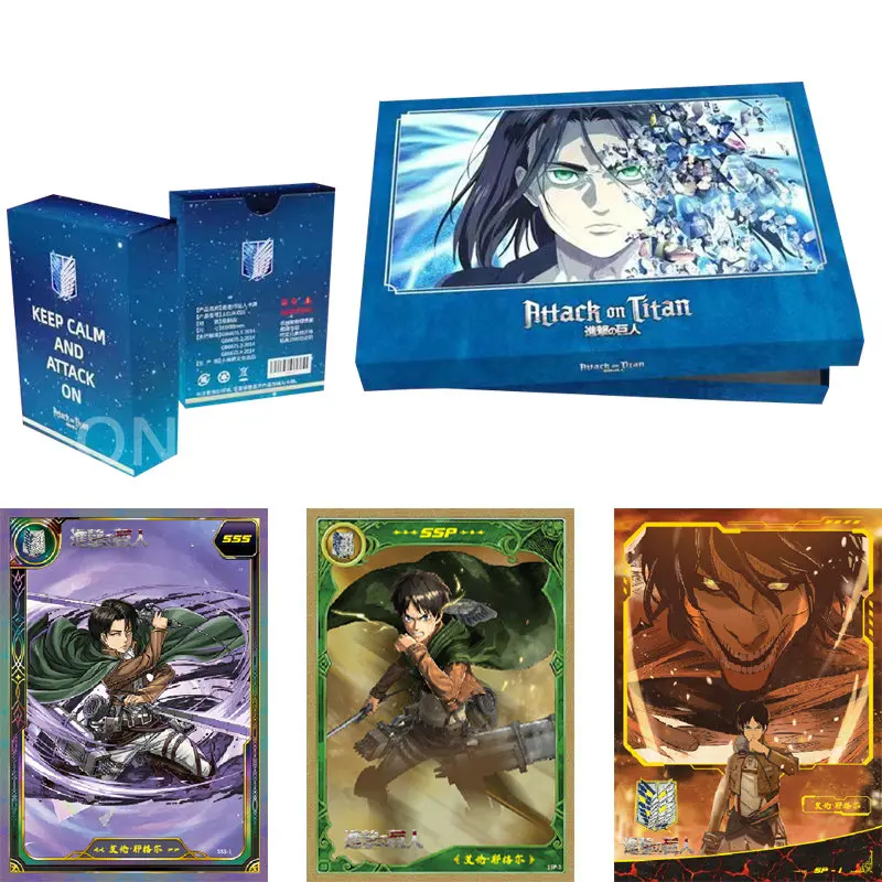 

New Genuine Attack on Titan Collection Card Box Sword Art Online Anime Characters Ultra Rare SSS SSP SKP Cards Children Toy Gift