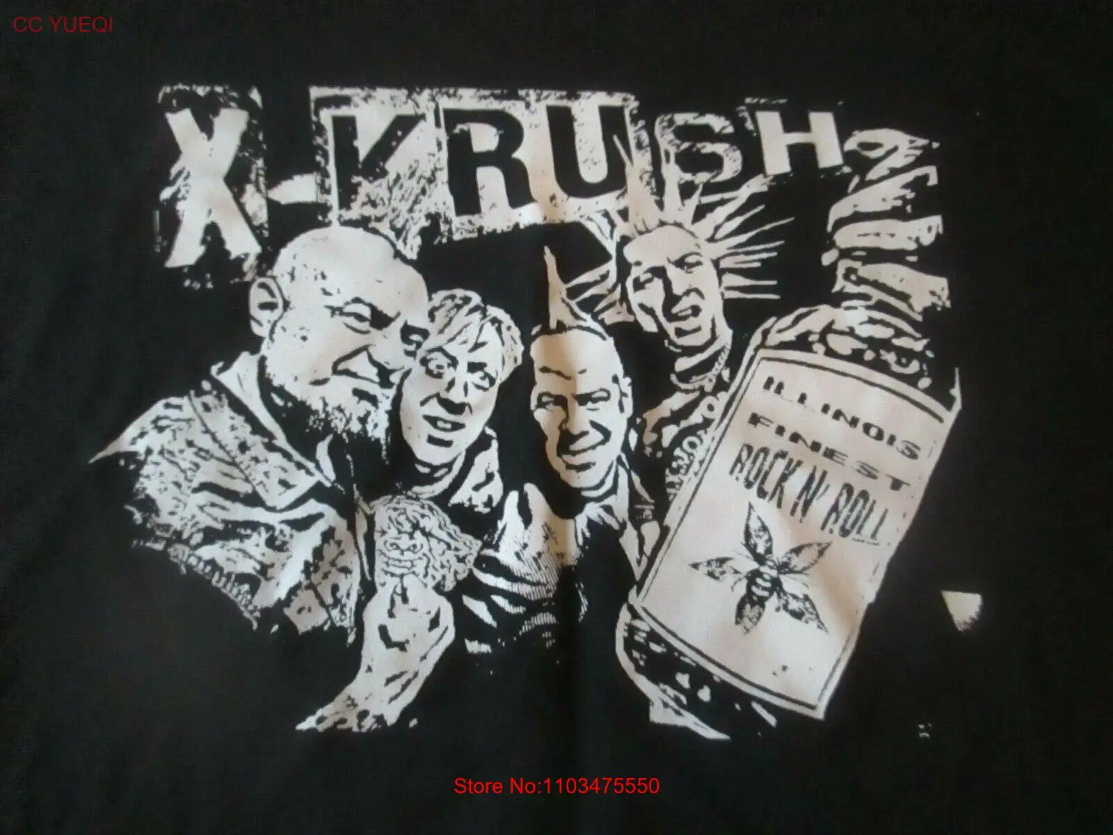 X-KRUSH футболка в стиле панк из Иллинойса черного цвета размер XL 50/50