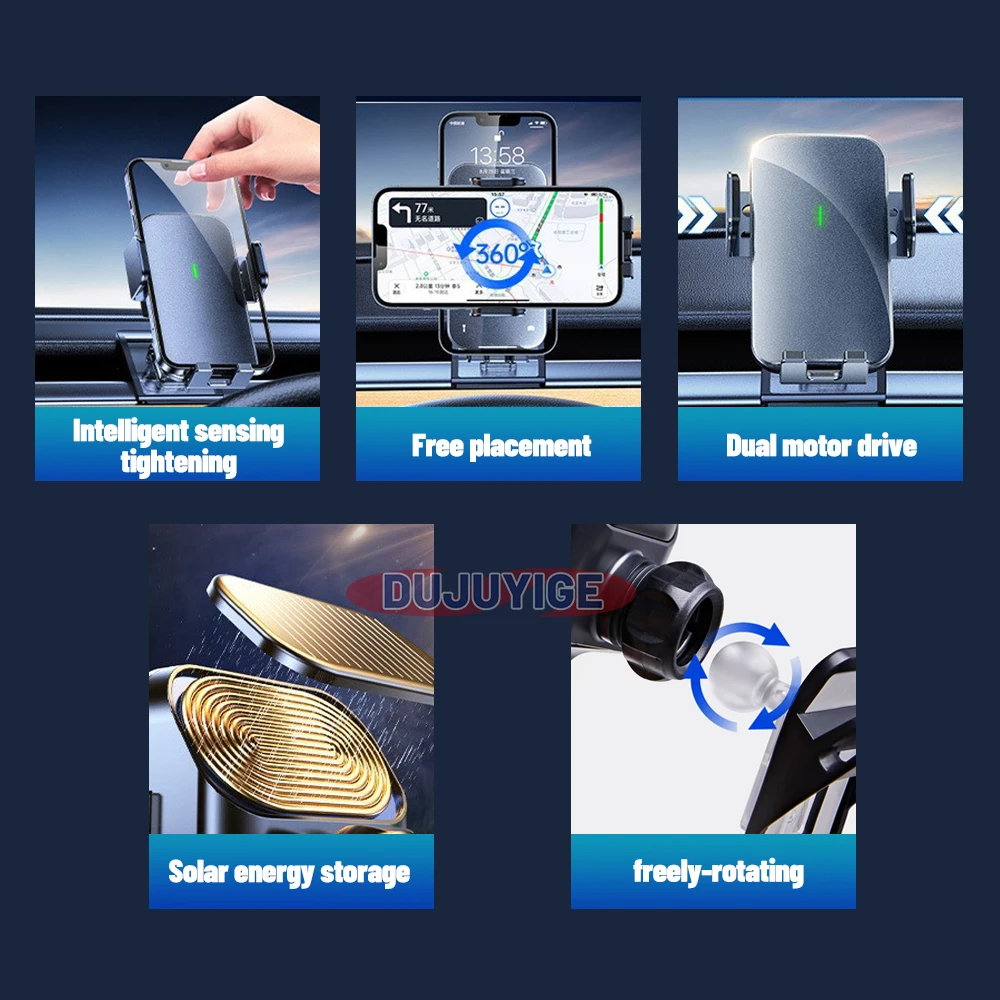 Гравитационный магнитный держатель для телефона с беспроводной зарядкой на