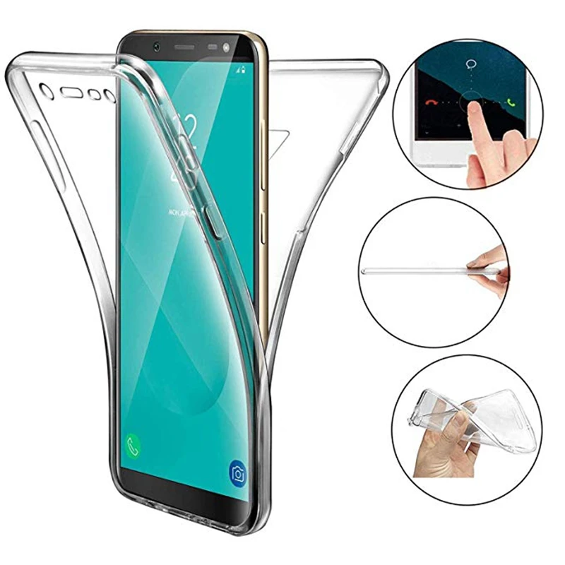 Double Silicone Case For huawei p8 p9 p10 p20 p30 Y5 Y6 Y7 Y9 Prime pro lite mini 2019 mate honor 8 8A 8S 10 10i 20 Back cover