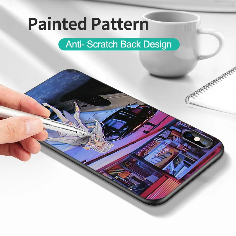 Черный чехол из ТПУ для Samsung Galaxy A03 SM-A035 Core A03S A13 A23 LTE A33 A53 A73 4G 5G Jdm аниме girl