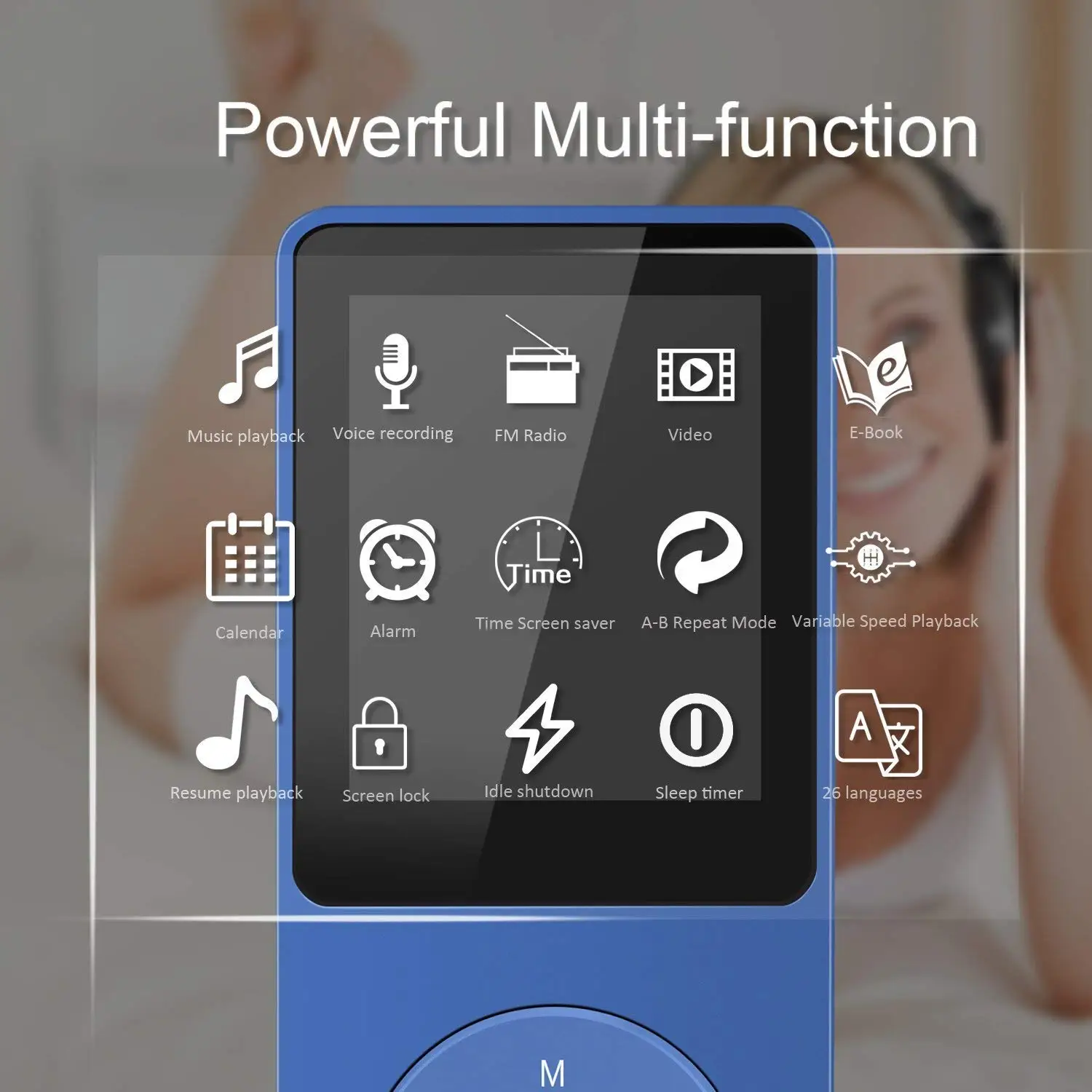 Bluetooth MP3 музыкальный плеер неразрушающий портативный mp4FM внешняя ультратонкая