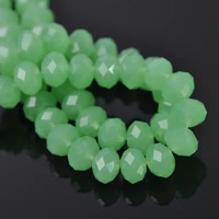 rondelle faceted czech crystal glass green color 3mm 4mm 6mm 8mm 10mm 12mm loose spacer beads for jewelry making diy