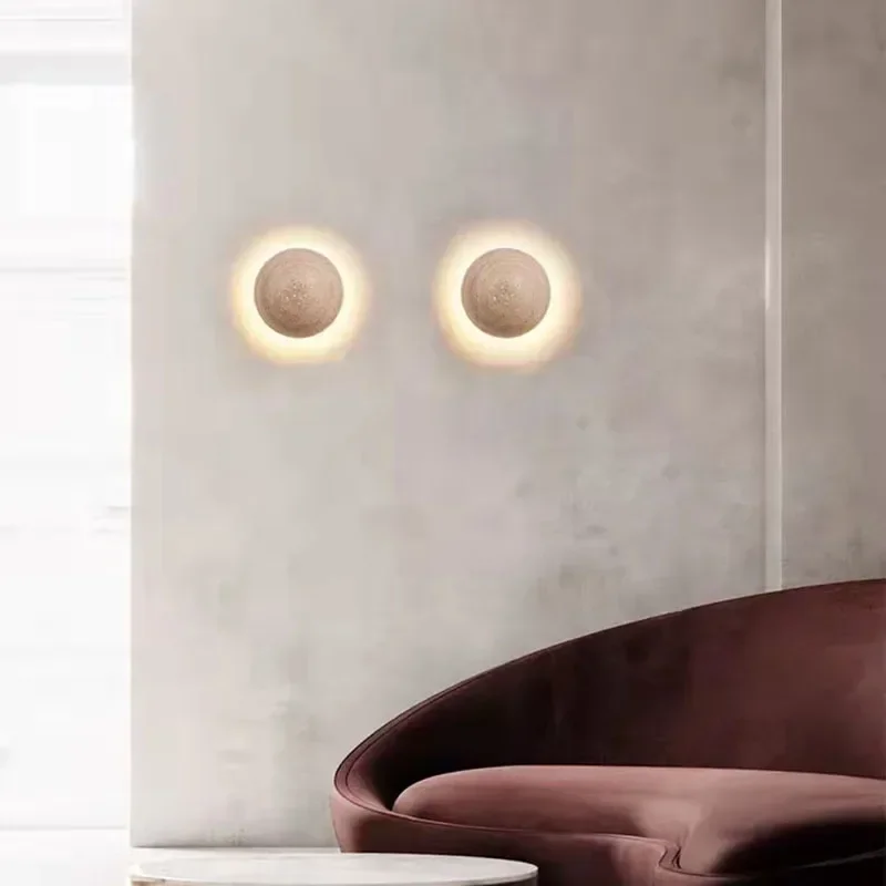 Современные Настенные светильники из искусственного камня прикроватная лампа с