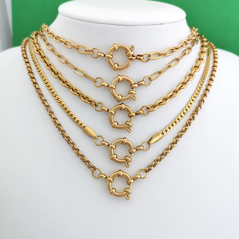 QMHJE весеннее ожерелье с матросской застежкой для женщин и мужчин колье из