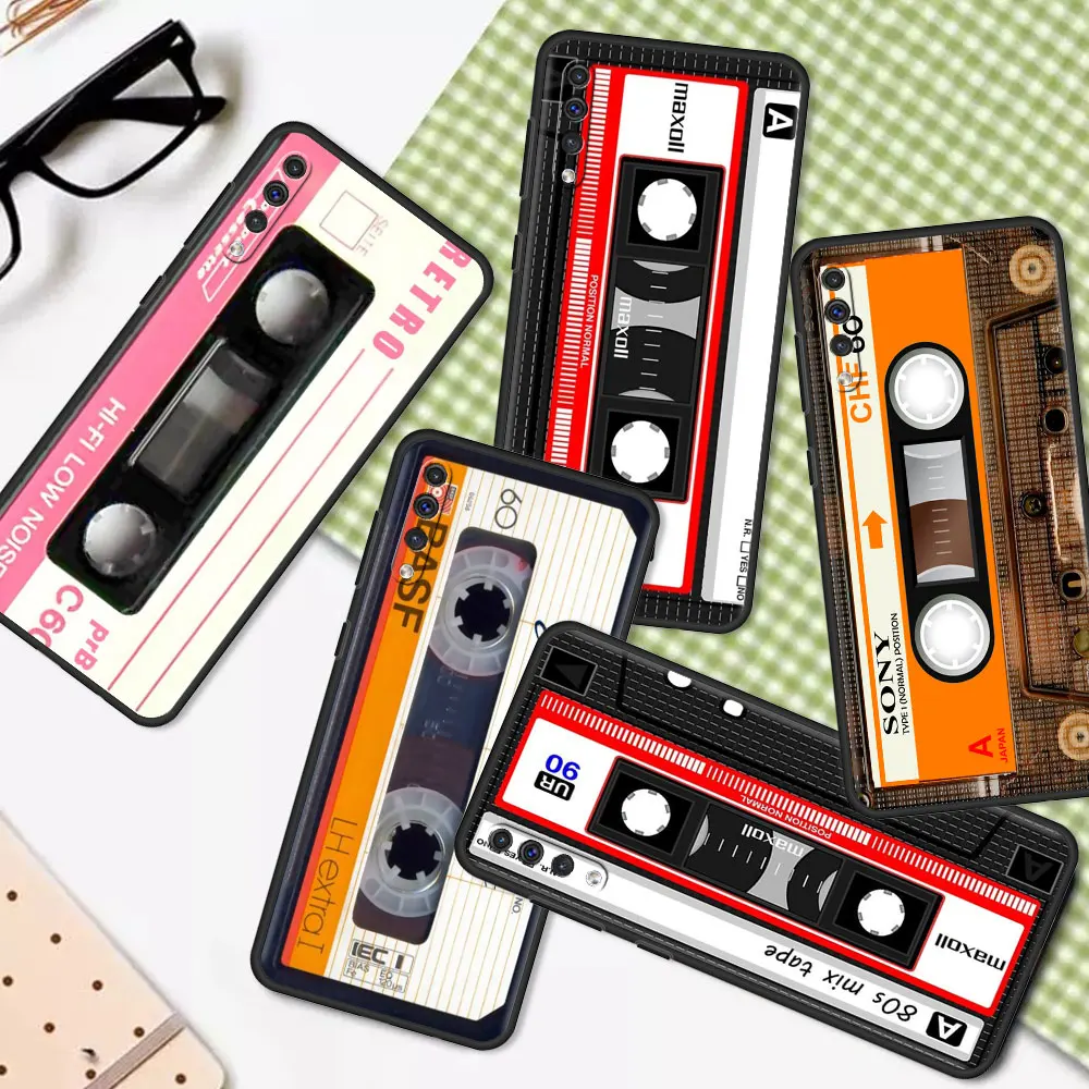 

Vintage Cassette Tape Retro Style Case For Samsung Galaxy A50 A10 A70 A30 20e A40 A10s A20s M31 M30s M51 M52 5G Soft Phone Capa