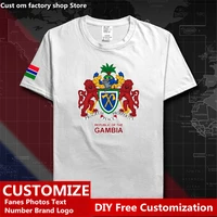 republic of the gambia gmb gambian country t shirt custom jersey fans name number logo high street fashion loose casual t shirt