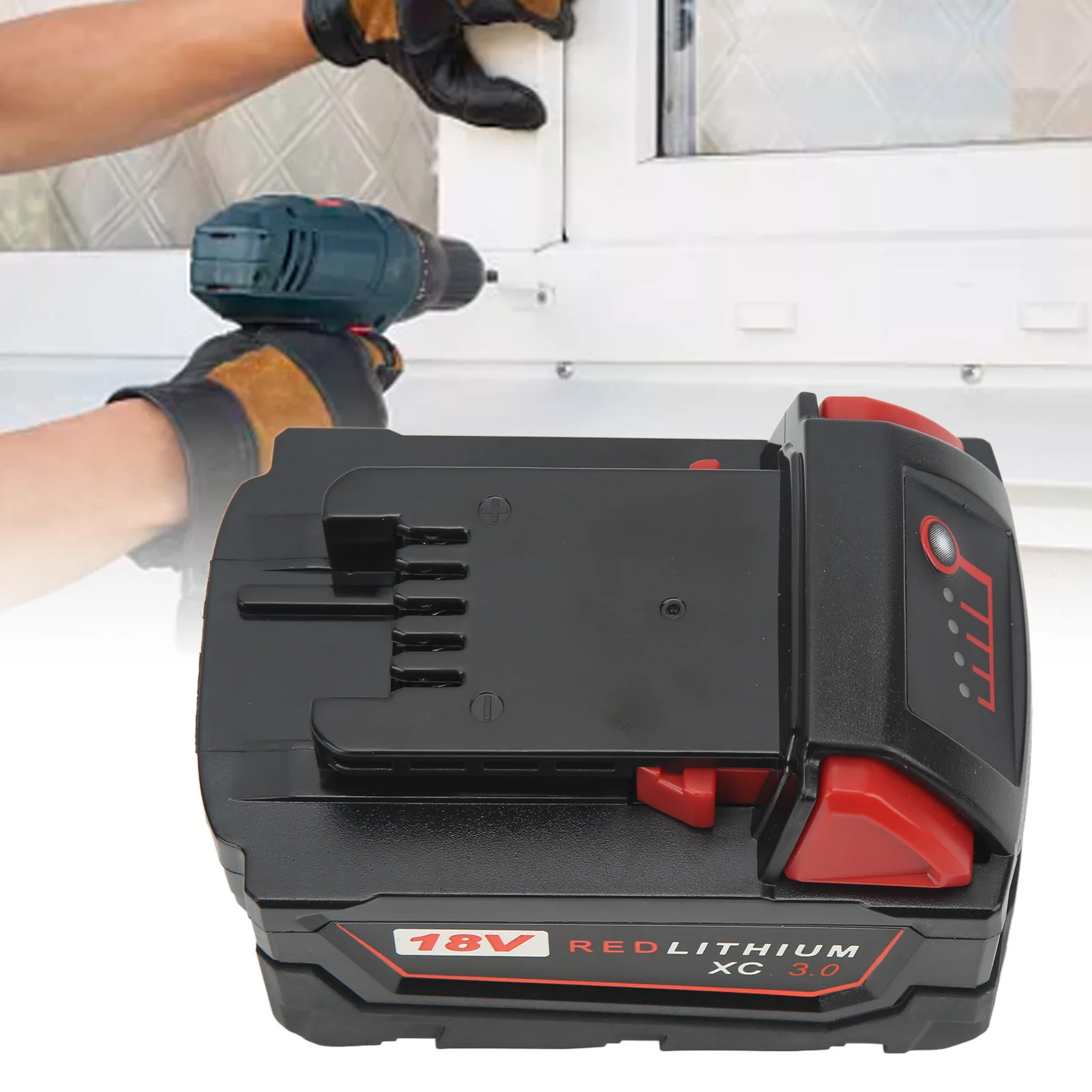 Сменный литий-ионный аккумулятор 18 В с индикатором мощности для беспроводных