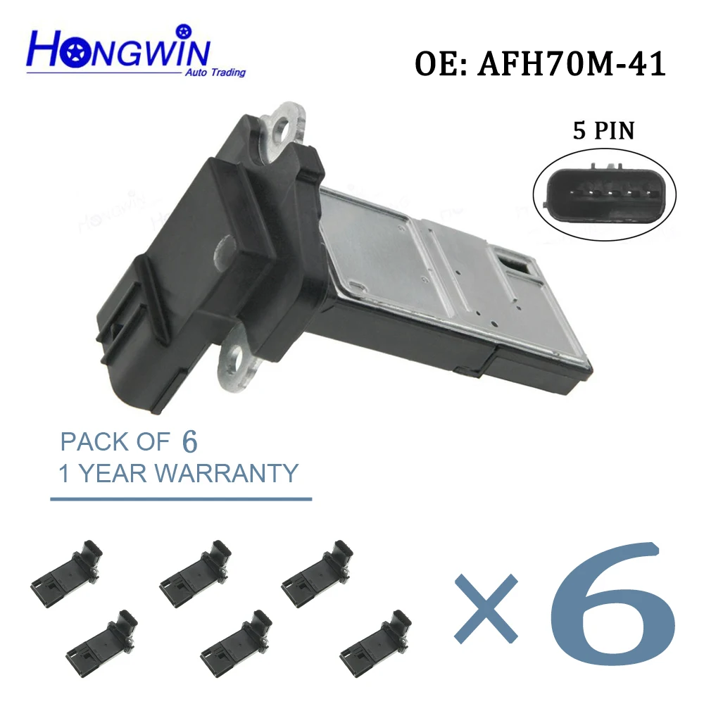 

×6 MAF Air Flow Mass Sensor For Acura Honda Pilot Accord TLX Clarity Ridgeline Insight 2006-2020 AFH70M-41B AFH70M-41C AFH70M-41