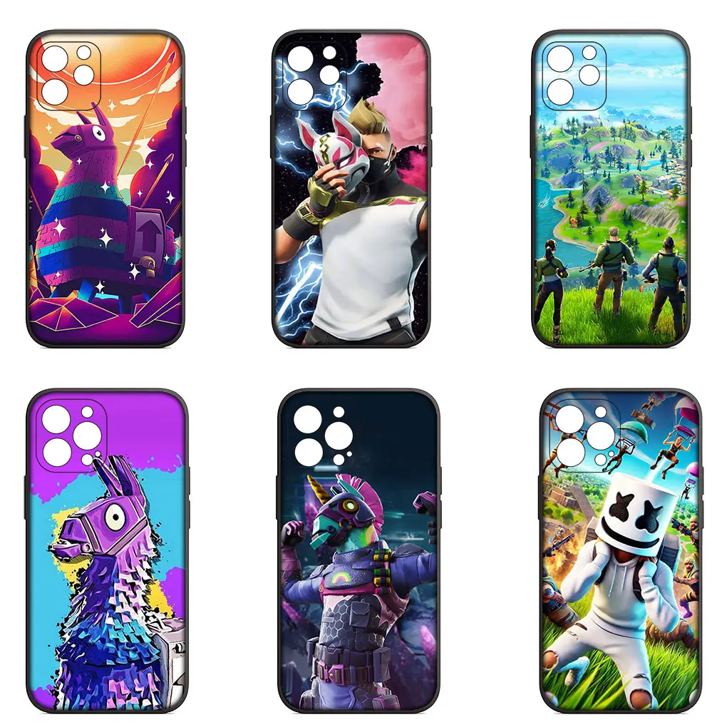 Фото Чехол-накладка для телефона с плакатом F-Fortnites-Wallpaper для Apple iPhone 16 11 Pro XS Max X XR 6 7 8 6S Plus + SE 2022 8+ Мягкий корпус №2