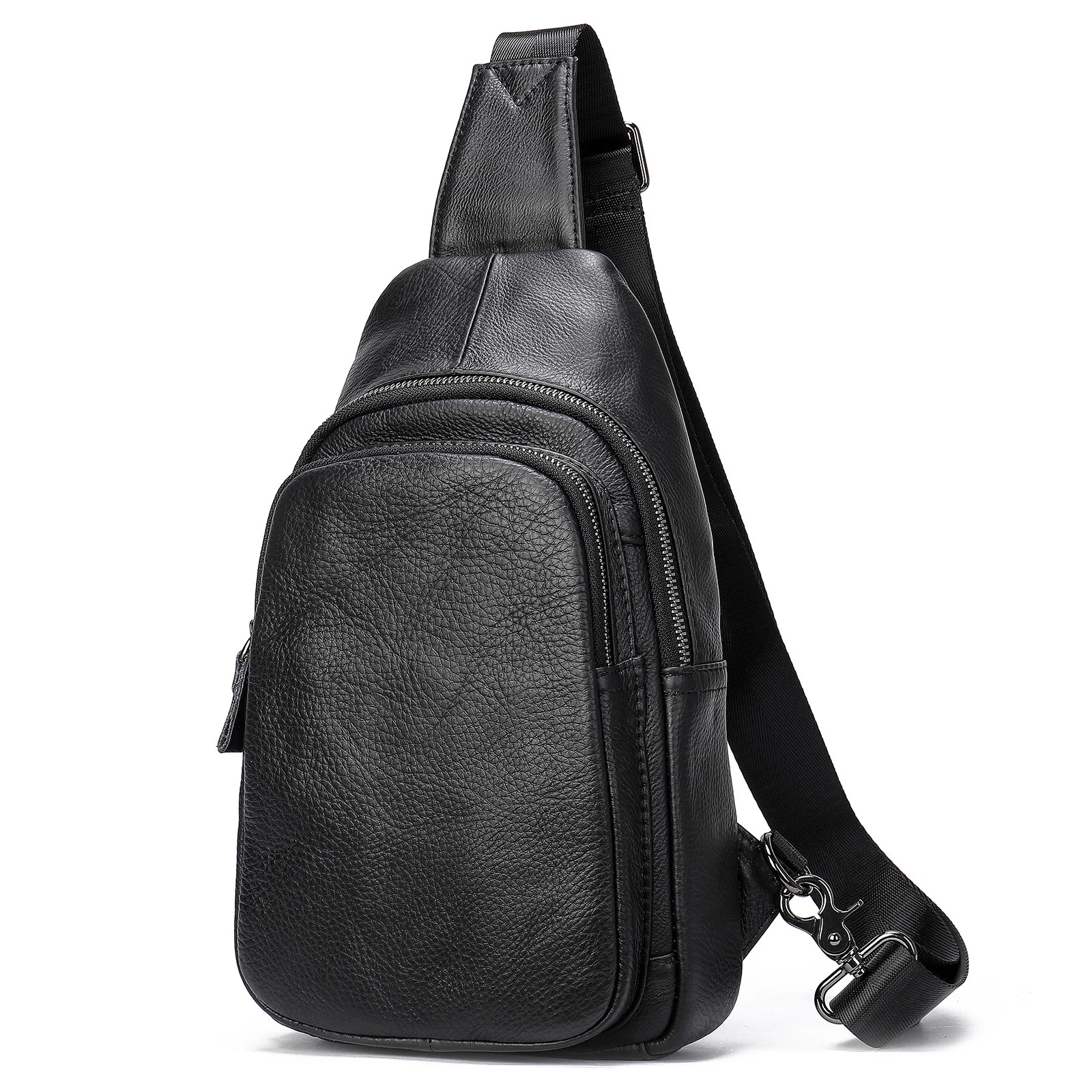 

Fashion Retro Bag Brand Designer Top Genuine For Cowhide Leather Quality Bags Men's Man Diagonal High Bag Layer Chest