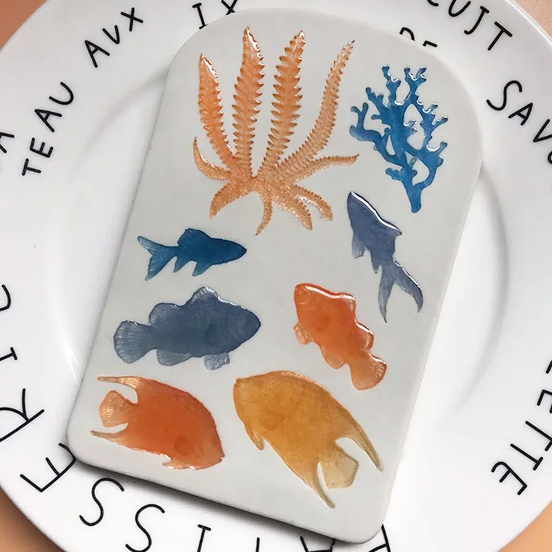 

Seaweed Shell Fondant Cake Silicone Mold Tropical Fish Chocolate Candy Molds Cookies Pastry Biscuits Mould Cake Decoration Tools