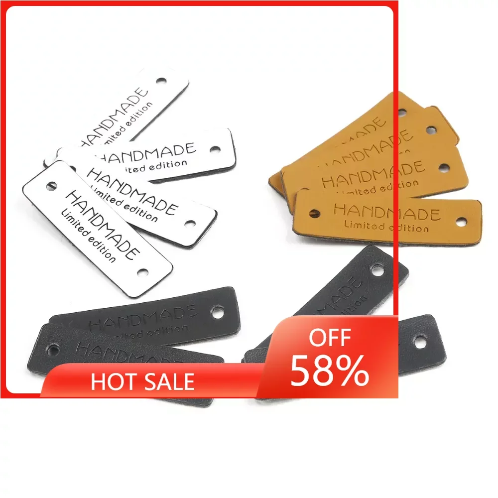 

Limited Edition Hand Made PU Leather Labels Tags For Handwork Gifts Leather Handmade Clothes Shoes Sewing Accessories