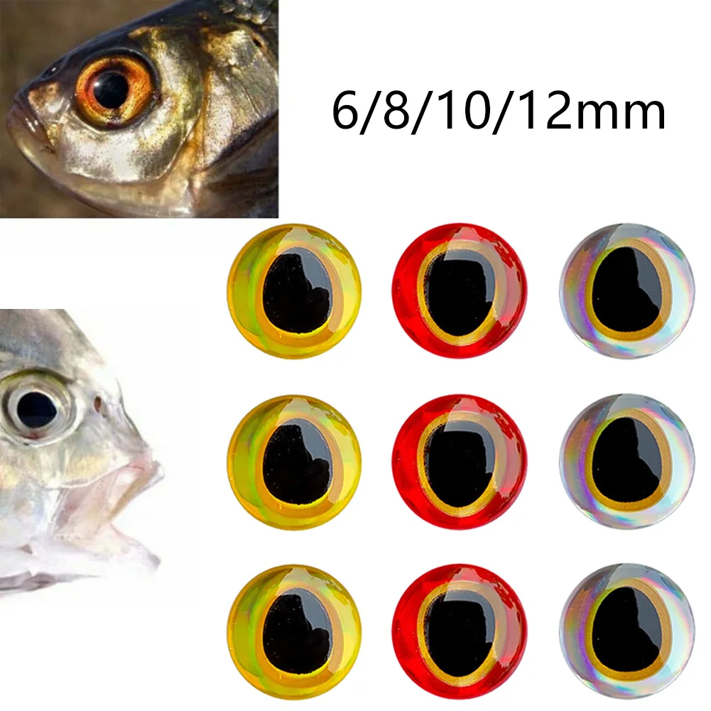 

100pcs 3D-Holographic Fishing Eye Lifelike Fish Lures Baits Refraction Effect Attract Fish Pesca Iscas Fishing Tackle 6/8/10/12m