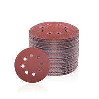 meterk 150pcs round sandpaper 5 inch 8 hole hook loop sanding discs for electric grinding polishing machine accessories