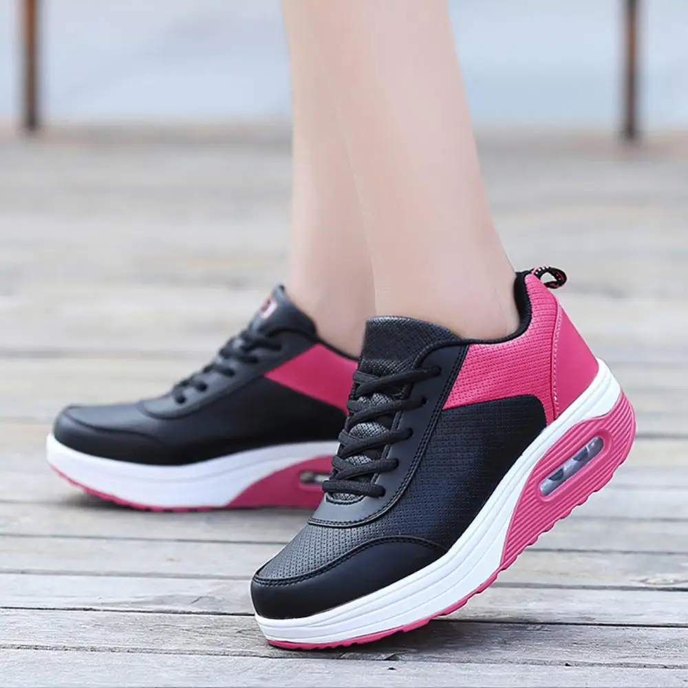 

Walking Shoes Women Platform Shake Shoes Wedges Sneakers Chunky Comfortable Thick Bottom Sports Casual Shoes zapatillas mujer