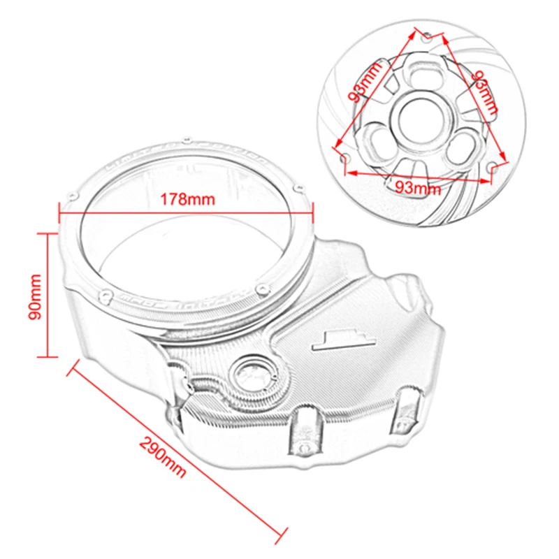 Комплект прозрачных крышек сцепления двигателя для DUCATI XDIAVEL S MULTISTRADA 1200 ENDURO PRO