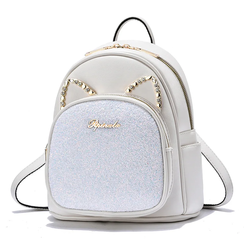 

New Rabbit Ear Fashion Women's Fresh and Sweet Campus Cute One Shoulder Messenger Double Student Backpack